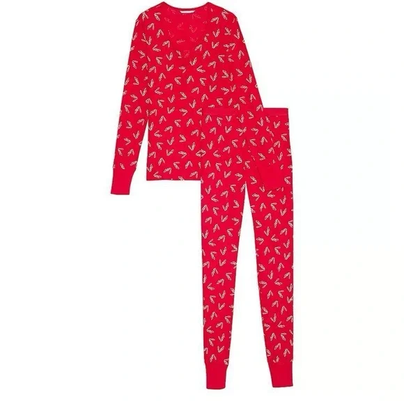 Victoria’s Secret red love thermal pajama set size large - Picture 3 of 5